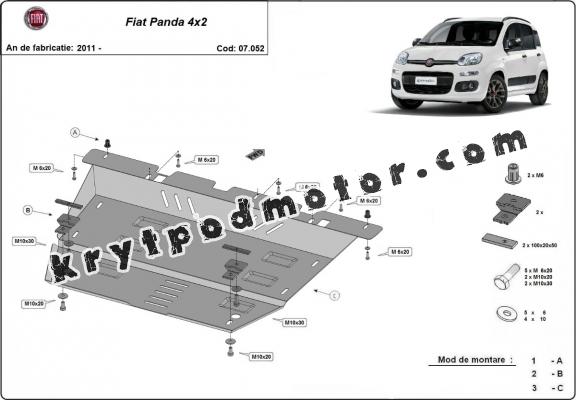 Kryt pod motor Fiat Panda 4x2