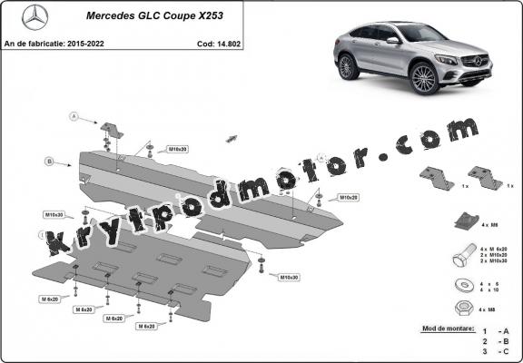 Kryt pod motor Mercedes GLC Coupe X253