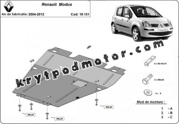 Kryt pod motor Renault Modus