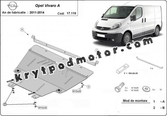 Kryt pod motor Opel Vivaro A (2011-2014)
