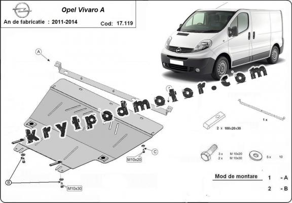 Kryt pod motor Opel Vivaro (2011-2014)