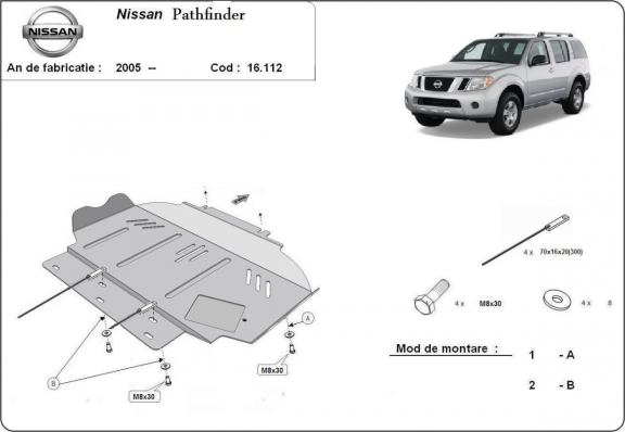 Kryt pod motor Nissan Pathfinder