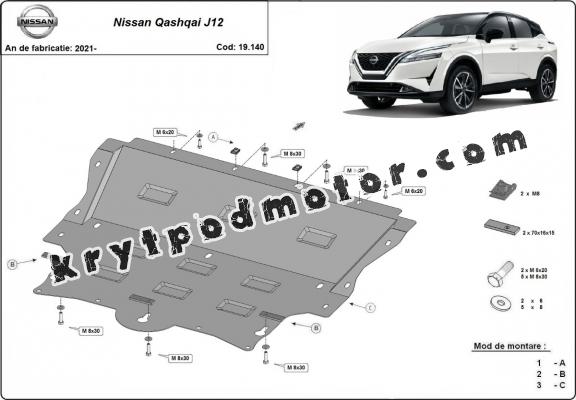 Kryt pod motor Nissan Qashqai J12