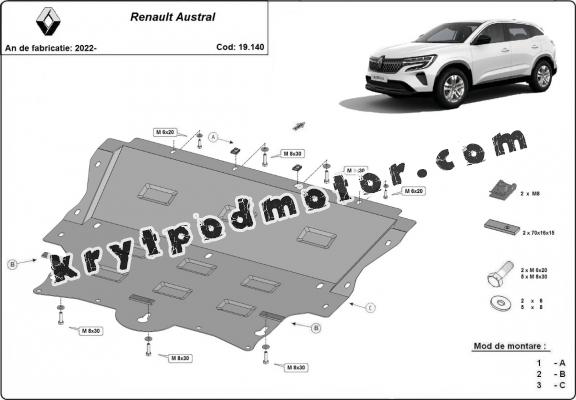 Kryt pod motor Renault Austral