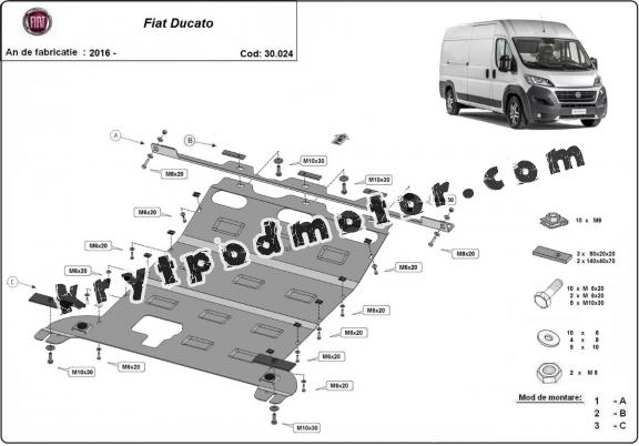 Kryt pod motor Fiat Ducato