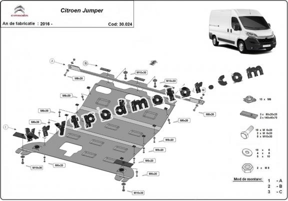 Kryt pod motor Citroen Jumper