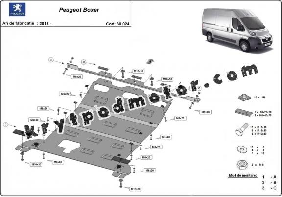 Kryt pod motor Peugeot Boxer