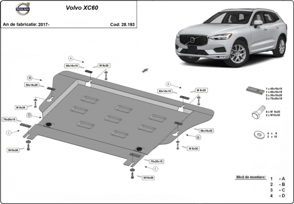 Kryt pod motor Volvo XC60