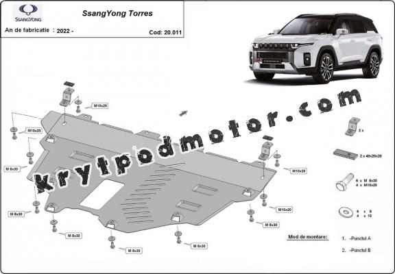 Kryt pod motor Ssangyong Torres