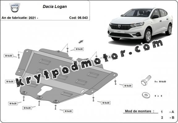 Kryt pod motor Dacia Logan 