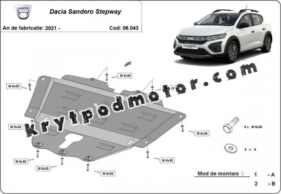 Kryt pod motor Dacia Sandero 3 Stepway