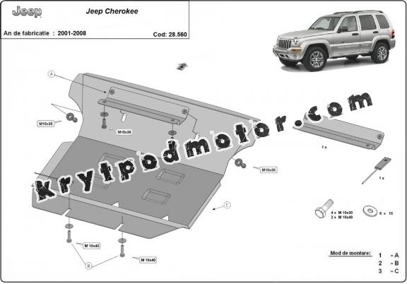 Kryt pod motor Jeep Cherokee - KJ