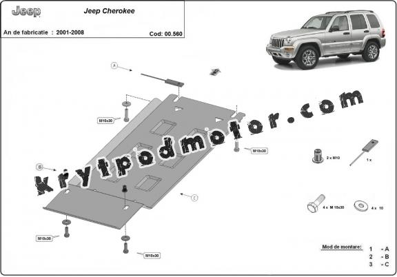 Kryt pod převodovka Jeep Cherokee - KJ