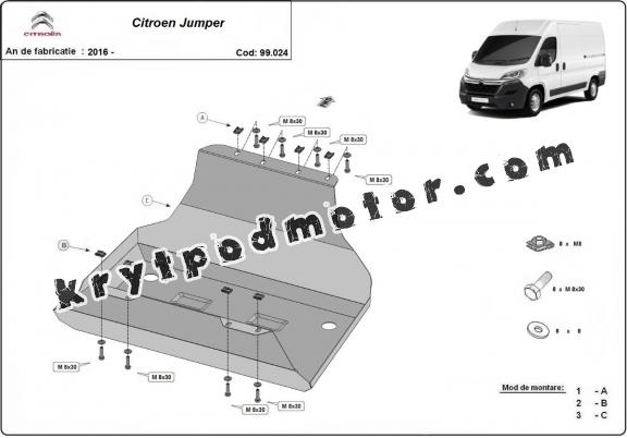 Kryt pod nádrž Citroen Jumper