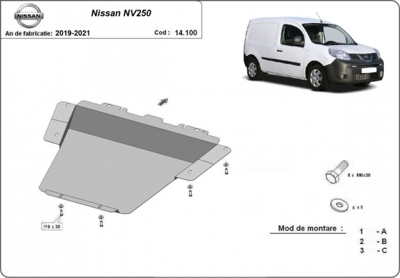 Kryt pod motor Nissan NV250