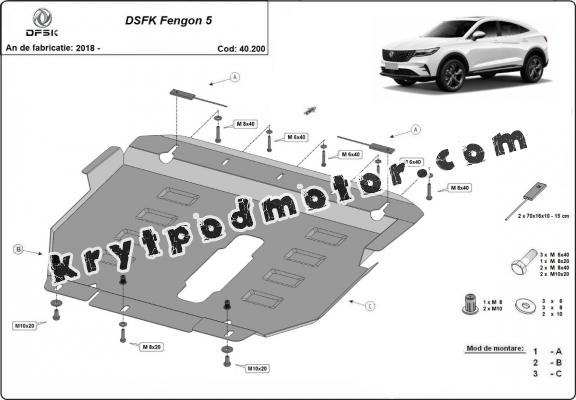 Kryt pod motor Dfsk Fengon 5