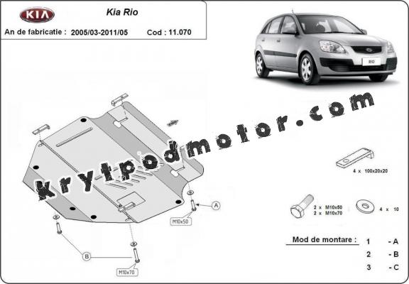 Kryt pod motor Kia Rio 2