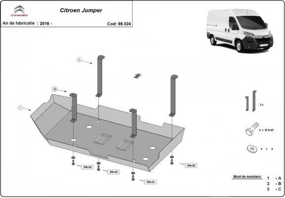 Kryt pod AdBlue Citroen Jumper