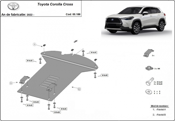 Kryt pod katalyzator/cat lock Toyota Corolla Cross