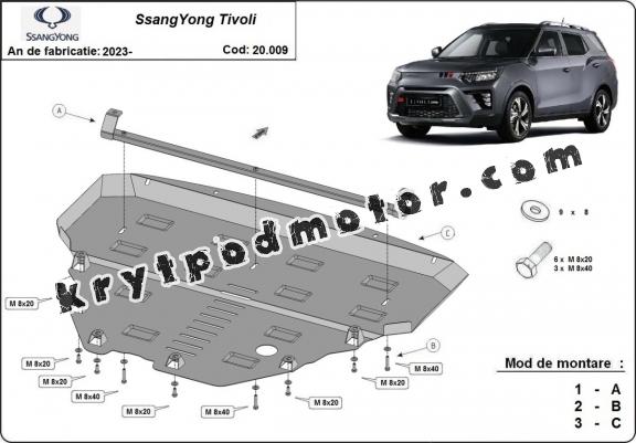 Kryt pod motor SsangYong Tivoli