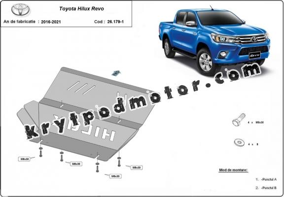 Kryt pod chladič hliník Toyota Hilux Revo