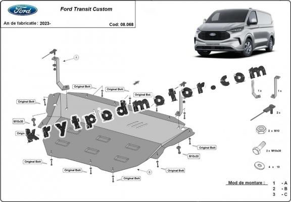 Kryt pod motor Ford Transit Custom