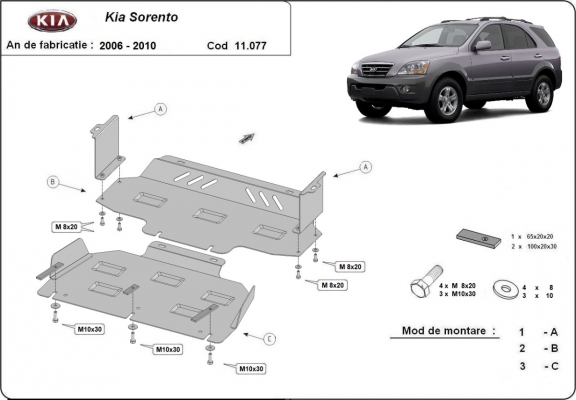 Kryt pod motor Kia Sorento