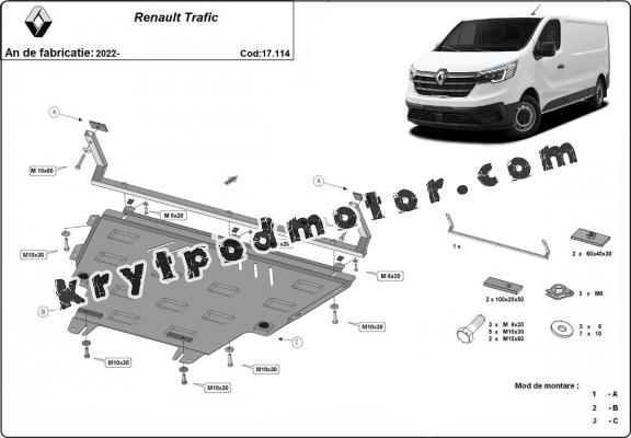 Kryt pod motor Renault Trafic