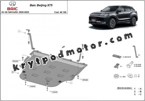 Kryt pod motor Baic Beijing X75