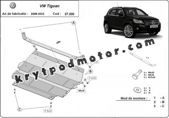 Kryt pod motor VW Tiguan