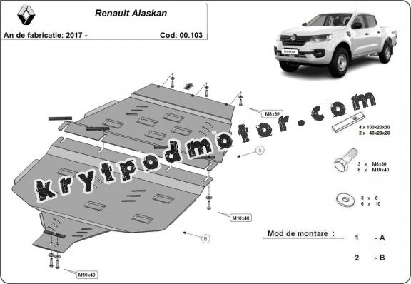 Kryt pod převodovka Renault Alaskan