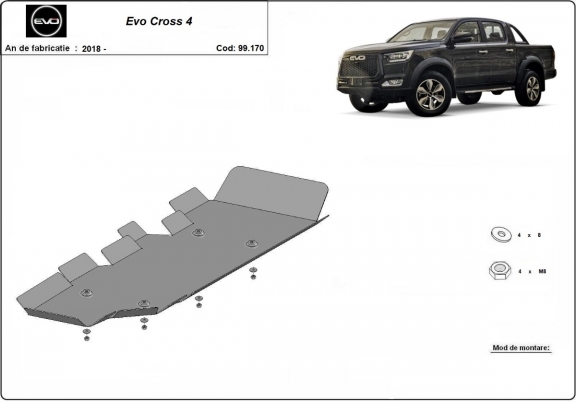 Kryt pod nádrž Evo Cross 4