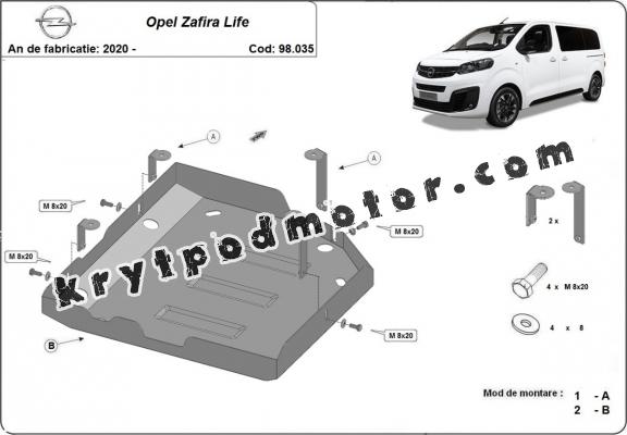 Kryt pod AdBlue Opel Zafira Life