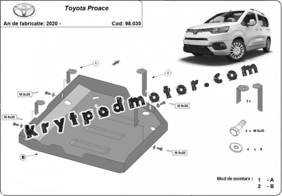 Kryt pod AdBlue Toyota Proace