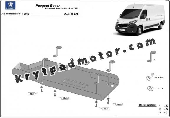 Kryt pod AdBlue Fiat Peugeot Boxer P1001282