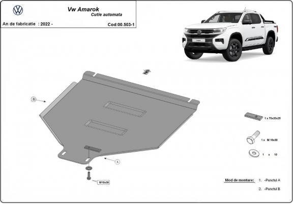 Kryt pod automatická převodovka Volkswagen Amarok 2 