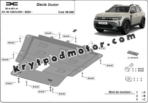 Kryt pod motor Dacia Duster - 4x2