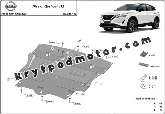 Kryt pod motor Nissan Qashqai J12