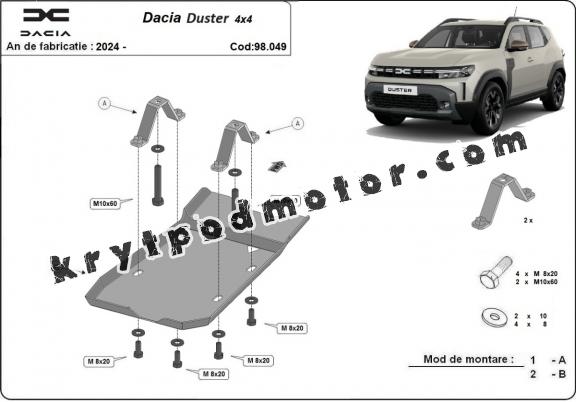 Hliník - Kryt pod diferenciál Dacia Duster 4x4