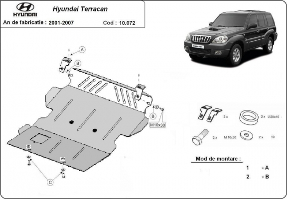Kryt pod motor Hyundai Terracan
