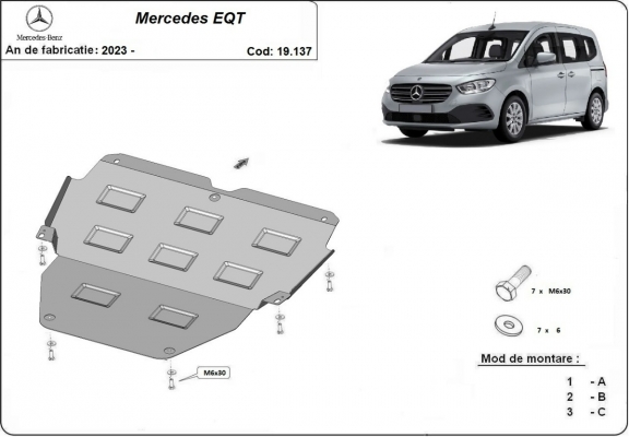 Kryt pod motor Mercedes EQT