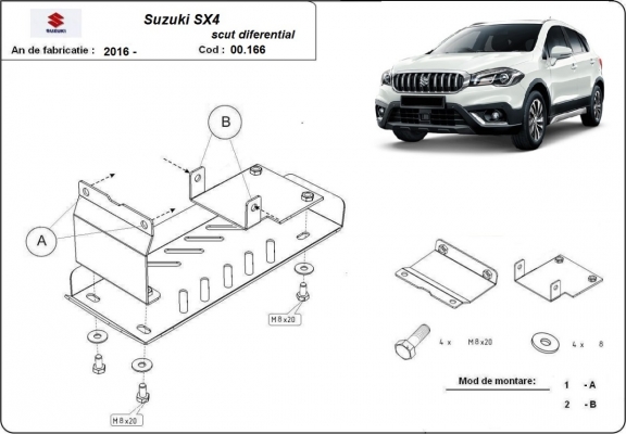 Hliník - Kryt pod diferenciál Suzuki SX4