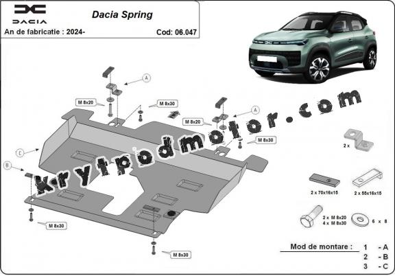 Kryt pod motor Dacia Spring