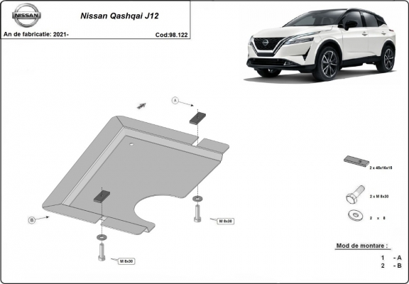Kryt pod diferenciál Nissan Qashqai J12