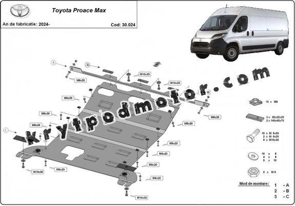 Kryt pod motor Toyota Proace Max