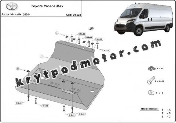 Kryt pod nádrž Toyota Proace Max