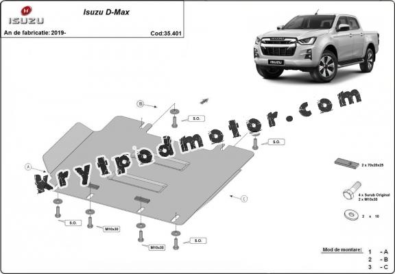 Kryt pod motor Isuzu D-Max