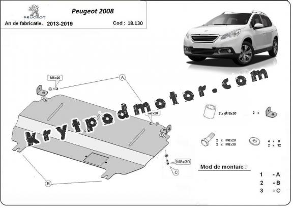 Kryt pod motor Peugeot 2008