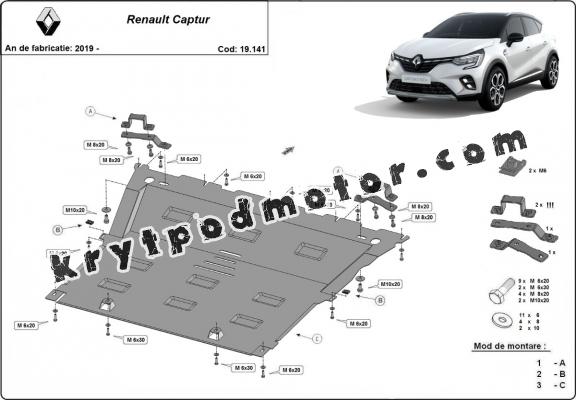 Kryt pod motor Renault Captur
