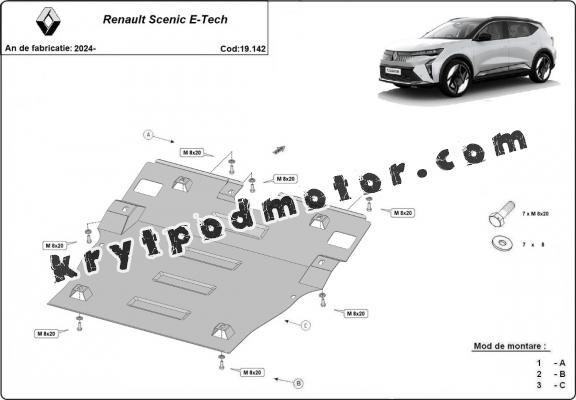Kryt pod motor Renault Scenic E-Tech
